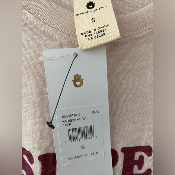 Spiritual Gangster Karissa Active Super Natural Sleeveless Cropped Tank Top S - Picture 6 of 7